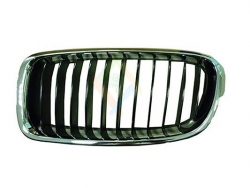 GRILLE AVANT GAUCHE CADRE CHROME/LAMELLES NOIRES