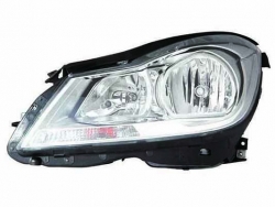 PHARE GAUCHE ELECTRIQUE AVEC MOTEUR/BASE CHROME H7+H7