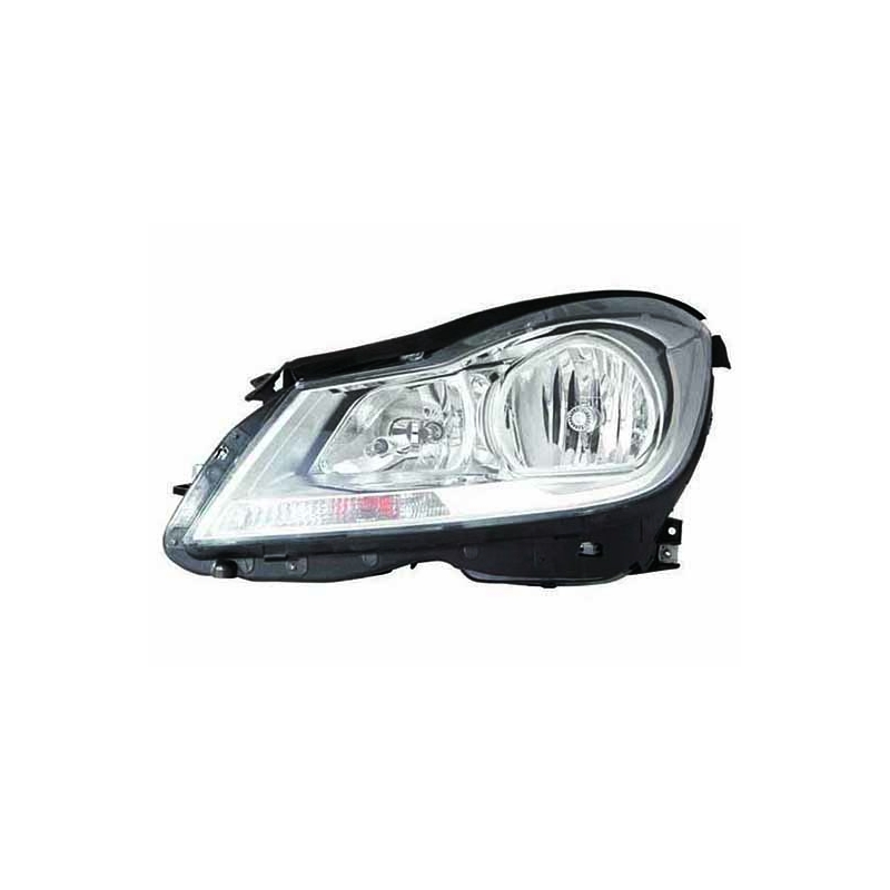 PHARE GAUCHE ELECTRIQUE AVEC MOTEUR/BASE CHROME H7+H7