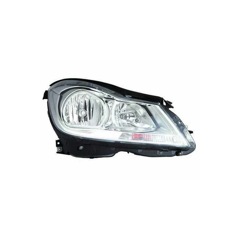 PHARE DROIT ELECTRIQUE AVEC MOTEUR/BASE CHROME H7+H7