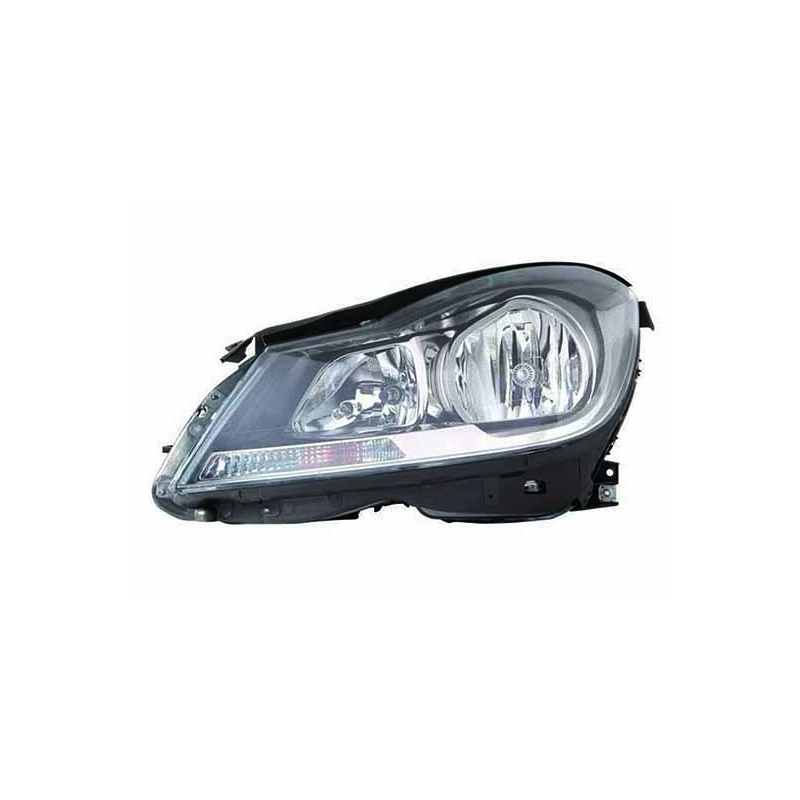 PHARE GAUCHE ELECTRIQUE AVEC MOTEUR/BASE NOIRE H7+H7