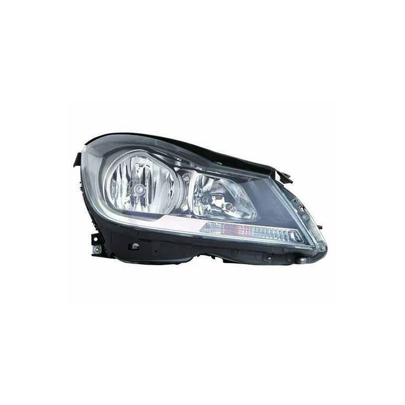 PHARE DROIT ELECTRIQUE AVEC MOTEUR/BASE NOIRE H7+H7