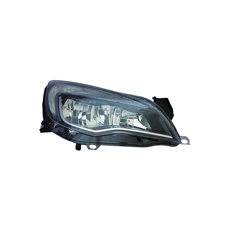 PHARE DAYLIGHT DROIT ELECTRIQUE AVEC MOTEUR/NOIR H7+H7+W21/5W TYPE HE