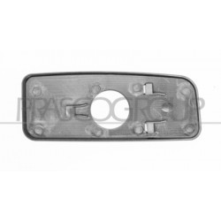 VITRE+SUPPORT INFÉRIEUR DROIT-BASE CARRÉE-CONVEXE/CHROME