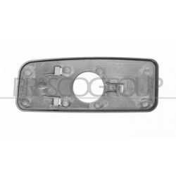 VITRE+SUPPORT INFÉRIEUR GAUCHE-BASE CARRÉE-CONVEXE/CHROME